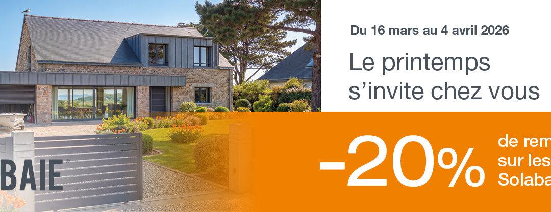 Promotion Menuiseries, Les offres de printemps